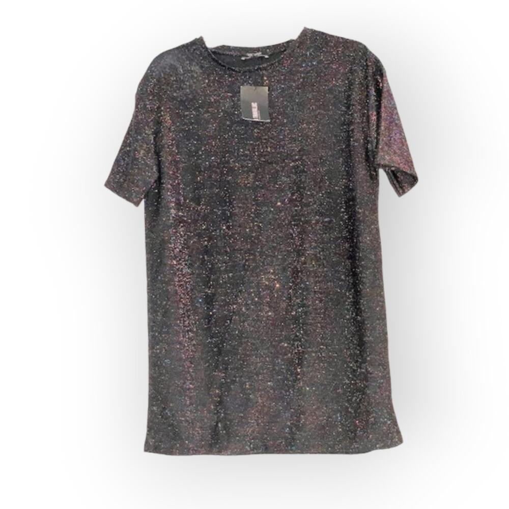 Zara Black glittery Top NWT Sz Sm